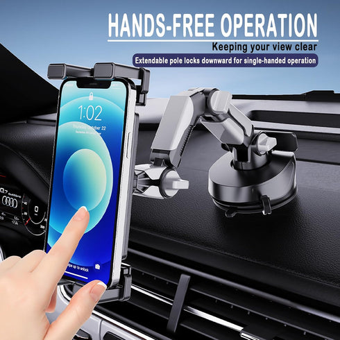 KZSAORN 4.7-13" (X257) Tablet Holder for Car, Dashboard Tablet Stand with Number Plate, Heavy Duty Windshield Phone