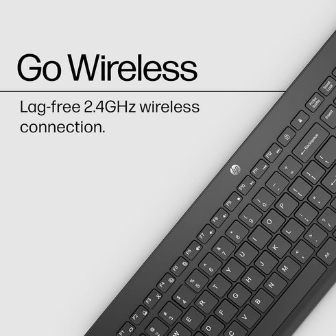 HP 230 Wireless Keyboard, Low-Profile Quiet Design, Windows & Mac OS Compatible, Shortcut Keys, Long Battery Life