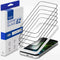 Whitestone 5PACK EZ Glass Screen Protector for iPhone 15 - Full Coverage, Easy Install JIG Included, 2023 Model.