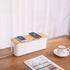 Changsuo Small White Cable Management Box | Extension Cord Organizer for Power Stripe Surge Protector Wire Hider