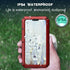 Marrkey iPhone 13 Pro Max Case, 360 Full Body Protective Heavy Duty Shockproof Tough Armour Aluminum Case - Red