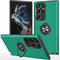 Galaxy S24 Ultra Case, Military Grade Shockproof Protective Case with Built-in Ring Holder Kickstand (Dark Green)
