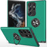 Galaxy S24 Ultra Case, Military Grade Shockproof Protective Case with Built-in Ring Holder Kickstand (Dark Green)