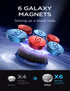 LISEN 2 Pack Magnetic Phone Holder for Car Mount, 6 Military Magnets Vent Cell Phone Holder - Blue