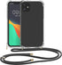 kwmobile Clear TPU Crossbody Case for Apple iPhone 11 with Lanyard Cord Strap (Transparent/Black)