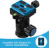Frienda 2 1/4''-20 Head(Blue,Pu50) Pieces Metal Quick Release Plate with Camera Screw Tripod Mount Plate Fits Standard