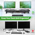 2 Zimilar Dual Monitor Stand Riser, Monitor Stand with Adjustable Length and Angle, Wood Monitor Stand for Desk