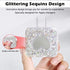 Glitter DIY Cable Protector for Apple iPhone Power Adapter, Cute Bling Love Heart Design, USB Case for Charger