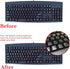 2PCS Pack KEANBOLL Transparent Korean Keyboard Stickers, Korean Keyboard Replacement Sticker with Clear Background