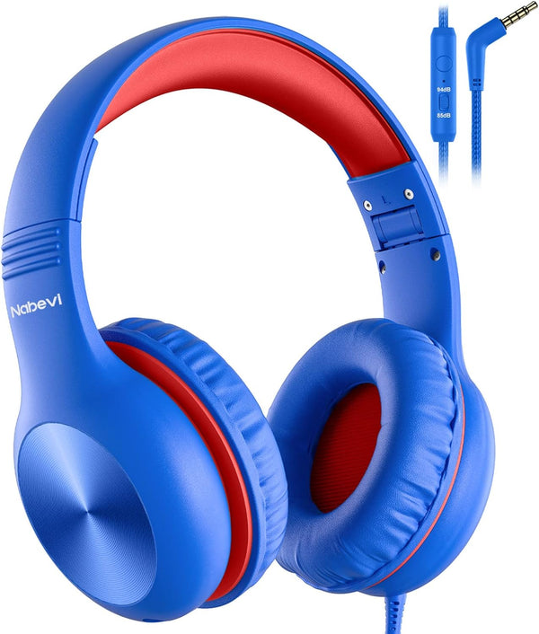 Headphones for Kids for School, Kids Headphones with Microphone, Sharing Function, 85dB/94dB Safe Volume Limit, Over
