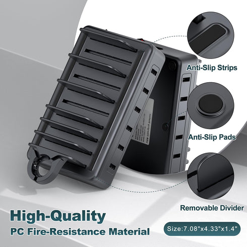 6 in 1 Charging Station for Multiple Devices, 50W Dock with Mixed Charging Cables for Cellphone, Tablet, iPhone, iPad