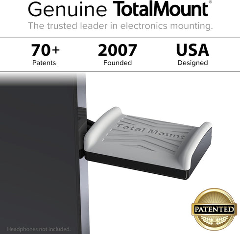 TotalMount Monitor Stand for Headphones and Headsets, Premium-Grade Holder Saves Desk Space and Protects
