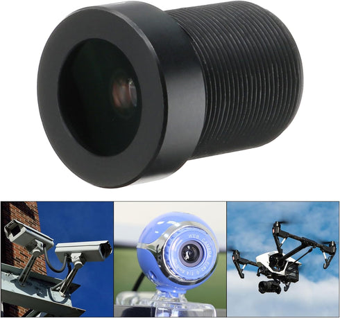 uxcell 6mm CCTV Camera Lens 5MP F2.0 FPV Wide Angle Security Lens M12 Threaded Dia for IP Camera Panoramic, Black 2Pcs