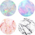 Multi-Function Cell Phone Stand, Rose Gold Pink White Marble Expanding Stand Grip for Smartphones (4 Pack)