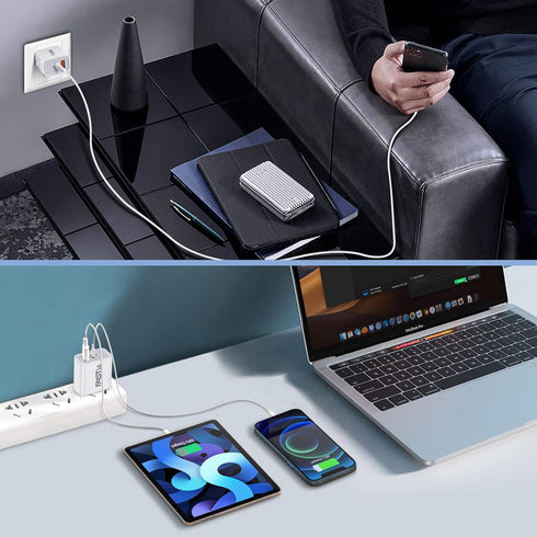 5 Pack USB C Wall Charger Block Boxeroo Dual Port PD Fast Charging Adapter for iPhone 13 12 11 Pro Max & Google Pixel