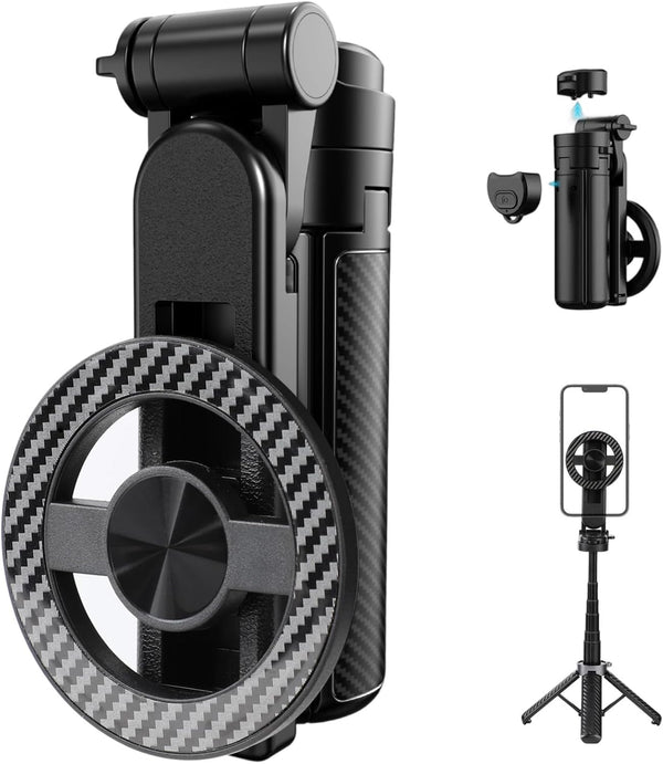 Mrryiio Phone Tripod & Selfie Stick,360 Rotation Travel Selfie Stick,4-in-1 Portable Travel All