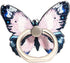 Butterfly Cell Phone Ring Stand Holder, Cute Butterfly Pattern Painted Metal Finger Stand Kickstand with Knob Loop