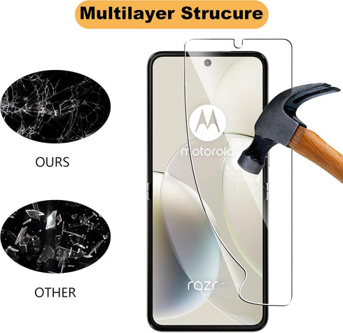 Motorola Razr (2023) Screen Protector - Self-Healing TPU Film, HD, Anti-Scratch, Case Friendly, 2+2 Pack (No Glass)