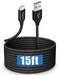 15ft Long USB C Cable by etguuds, Fast Charging Nylon Braided, USB 2.0, Compatible with Samsung, LG, Moto, Google,