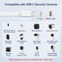 16.5FT/5M 2Pack,Extra 2/Outdoor 4,eufy S3 Pro,3C/S300,3/S330,SoloCam S220/C210/S40,EZVIZ,White Itramax Flat USB A