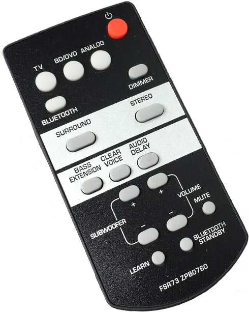 Replacement Remote Control FSR73 ZP80760 for Yamaha Sound Bar Home Theater Speaker System ATS-1050 SRT-700 YAS-105