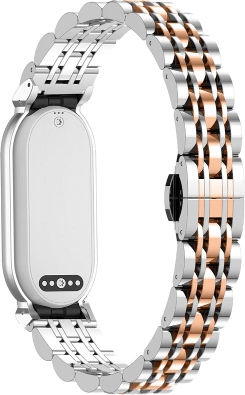 Gheper Stainless Steel Watchband Compatible with Plaud NotePin AI Voice Recorder Metal Protective Bezel Frame Case