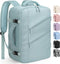 Travel Backpack for Women Men, Waterproof Laptop Backpack, Flight Approved Carry On Bag for 15.6'' Laptop, Lake Blue