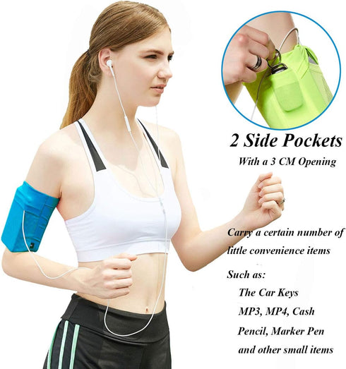 Universal Exercise Armband - Lightweight Running Phone Holder Sleeve, Fit iPhone X/8/7 Plus/7/6, Samsung Galaxy