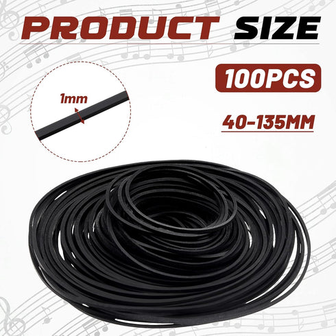 100 40-135 mm Cassette Cassette Drives(1mm Kanayu Pcs Recorder Rubber Belts Square Tape Machine Repair Maintenance Mix