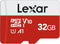 Lexar E-Series 32GB Micro SD Card, UHS-I Flash Memory Card with Adapter, 100MB/s, Full HD
