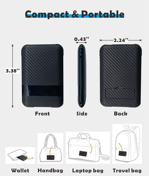 USB Type C to C Charging and Data Transfer Cable with 3 Adapters in Credit Card Size Case