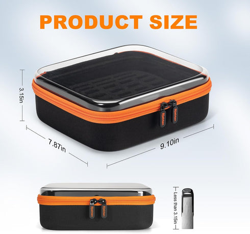 72 USB Flash Drive Case USB Storage with Labels, Slots Thumb Drive Cases, Memory Card Case for USB Flash Drives, USB