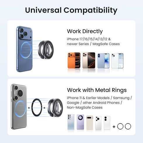 Itramax Stand,360 17 16 15 14 13 12 Magnetic Phone Holder for Gym,Double Ring Magnetic Gym Phone Adjustable Cell-Phone