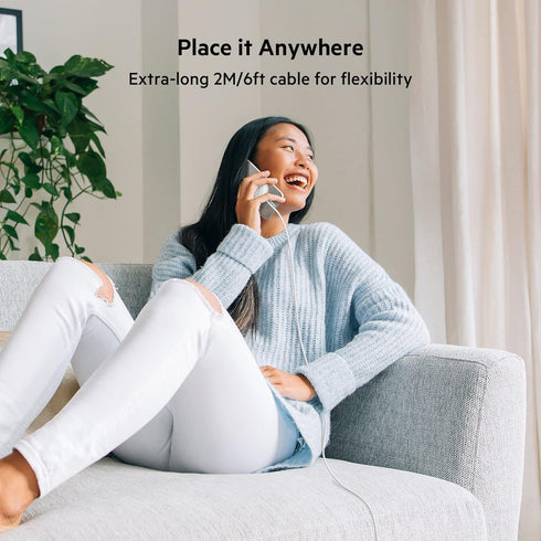 Belkin Magnetic Wireless Charger (Power Supply Not Included) with 2M (6ft) Extra-Long Cable Qi Charging Pad for iPhone