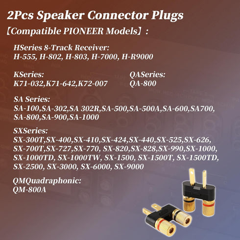 For Pioneer Speaker Banana Jack Plug Connectors SX-626 727 820 828 990 6000 (2)
