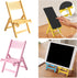 Tmboryuu Foldable Chair Shape Phone Holder for Desk Portable Travel Holder Desk Accessories Folding Chair Cellphone