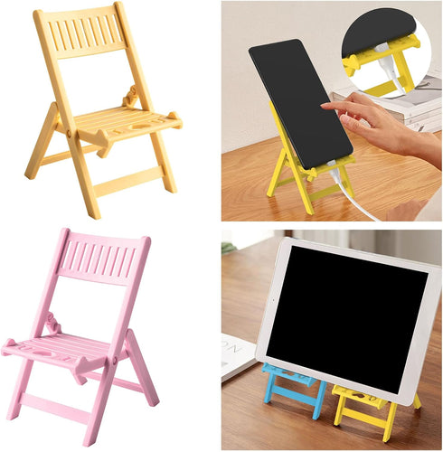 KNAUIGCT Foldable Phone Holder Desk Chair Shape Cell Phone Stand Folding Stand Portable Travel Desktop Hands Free