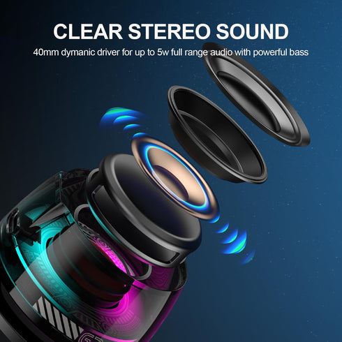 Edifier G200 Magnetic Bluetooth Speaker, 5W Mini Wireless Speakers with Bluetooth 5.3, RGB Light, Game Mode, 7H