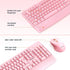 MEETION Wireless Keyboard and Mouse, Full-Sized Cordless Keyboard Mouse with 3 DPI Adjustable USB A and USB C Adapter,