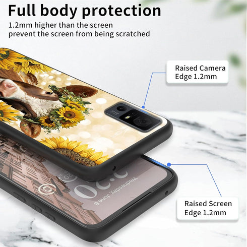 Mxfdegf 40 5G 5G 5G 6.56",Milk for TCL XE Phone Case for TCL XE Case,Slim Anti-Scratch Shockproof Durable Black