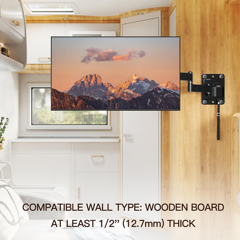 Mounting Dream Lockable RV TV Mount for 10-26 Inch Flat Screen, Quick Release Lock, VESA 100x100mm, 33 lbs