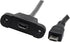 zdyCGTime (30cm) Micro USB Panel Mount Cable, Micro USB Male to Female Data Extension Cable