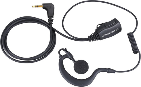 2-Pack Walkie Talkie Earpiece with Mic, 2.5mm 1-Pin G-Shape Headset for Motorola Talkabout Radios