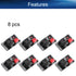 Heyiarbeit 8Pcs 2-Way Speaker Terminal Block Spring Push Release Connector 2 Position Amplifier Clamp Test Clip