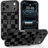 Jefonha Checkered Case for iPhone 17 Pro Max with Finger Strap Kickstand Cute