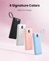 Coowisty 10000mAh Pack 5 2 Portable Phone Charger, Slim Travel Essentials Power Bank with Cords Wires, Battery Outputs