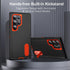 BaHaHoues Samsung Galaxy S24 Ultra Case - Shockproof Military Grade Cover with Kickstand (Black/Orange) 5G