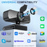 ILAOLIU 1080P Webcam Full HD with Built-in Microphone and Rotatable Tripod, Carbon Fiber Board and Privacy Cover, Auto