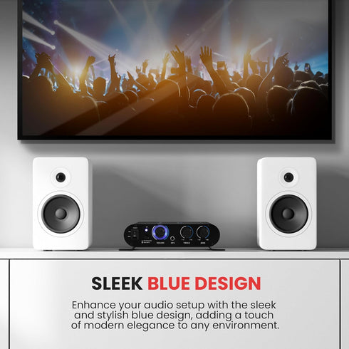 Pyle 90 Watt Peak Bluetooth Mini Home Studio - Compact Class T Amplifier with 3.5mm Input