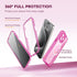 TIESZEN iPhone 15 Pro Max Case - Bright Pink, Dustproof, MagSafe Compatible, 9H Tempered Glass & Privacy Screen